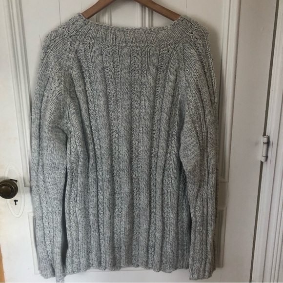 Handmade Chunky Knit Coastal Fisherman Crewneck Pullover Sweater Medium Large - Picture 7 of 7